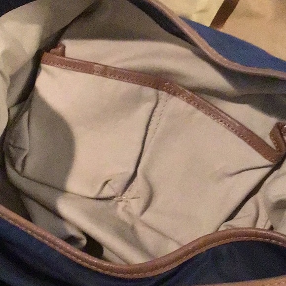 Tory Burch Tote Hobo Stacked Nylon Navy Bag - Picture 9 of 13